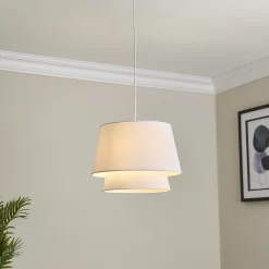 Ambra White Pendant Ceiling Light, (Dia)350mm