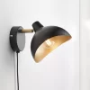 Anara Matt Black & Gold Plug-in Wall Light 2 Anara Matt Black & Gold Plug-in Wall Light -Professional Electrical Lighting Store anara matt black gold plug in wall light5014838989623 01i bq