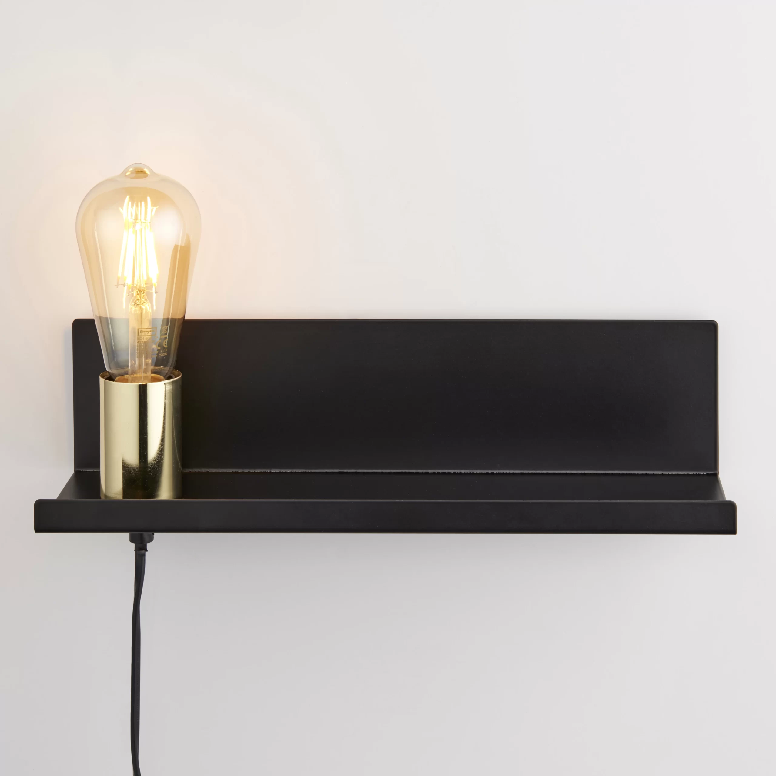 Ando Matt Black Plug-in Wall Light 3 Ando Matt Black Plug-in Wall Light