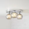 Arles Gloss Chrome & Smoked Glass Effect 3 Lamp Ceiling Light 1 Arles Gloss Chrome & Smoked Glass Effect 3 Lamp Ceiling Light -Professional Electrical Lighting Store arles gloss chrome smoked glass effect 3 lamp ceiling light5059340230832 01i bq