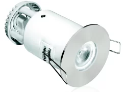 Aurora IP65 Satin Nickel Effect Non-adjustable Fire-rated Downlight 5W