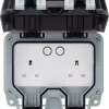 BG 13A Grey 2 Gang Outdoor Smart Weatherproof Switched Socket 2 BG 13A Grey 2 Gang Outdoor Smart Weatherproof Switched Socket -Professional Electrical Lighting Store bg 13a grey 2 gang outdoor smart weatherproof switched socket5050765217989 02c bq