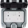BG 13A Grey 2 Gang Outdoor Weatherproof Switched Socket Kit With Cable & RCD Plug 1 BG 13A Grey 2 Gang Outdoor Weatherproof Switched Socket Kit With Cable & RCD Plug -Professional Electrical Lighting Store bg 13a grey 2 gang outdoor weatherproof switched socket kit with cable rcd plug5050765022224 02c bq