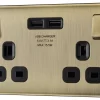 BG Antique Brass Double 13A Switched Socket With USB X2 3.1A & Black Inserts 1 BG Antique Brass Double 13A Switched Socket With USB X2 3.1A & Black Inserts -Professional Electrical Lighting Store bg antique brass double 13a switched socket with usb x2 3 1a black inserts5050765214032 01c