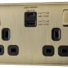 BG Antique Brass Double 13A Switched Socket With USB X2 4.2A & Black Inserts 1 BG Antique Brass Double 13A Switched Socket With USB X2 4.2A & Black Inserts -Professional Electrical Lighting Store bg antique brass double 13a switched socket with usb x2 4 2a black inserts5050765212939 01c