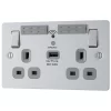BG Brushed Steel 13A Flat Switched Double WiFi Extender Socket With USB 1 BG Brushed Steel 13A Flat Switched Double WiFi Extender Socket With USB -Professional Electrical Lighting Store bg brushed steel 13a flat switched double wifi extender socket with usb5050765212984 01c bq