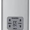BG Brushed Steel Double Screwed Shaver Socket 1 BG Brushed Steel Double Screwed Shaver Socket -Professional Electrical Lighting Store bg brushed steel double screwed shaver socket5050765213189 01c