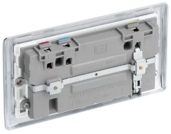BG Chrome Double 13A Switched Socket With USB X2 4.2A & White Inserts 12 BG Chrome Double 13A Switched Socket With USB X2 4.2A & White Inserts -Professional Electrical Lighting Store bg chrome double 13a switched socket with usb x2 4 2a white inserts5050765214162 21c