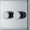 BG Chrome Raised Slim Profile Double 2 Way 400W Dimmer Switch 1 BG Chrome Raised Slim Profile Double 2 Way 400W Dimmer Switch -Professional Electrical Lighting Store bg chrome raised slim profile double 2 way 400w dimmer switch5050765214209 01c