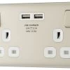 BG Nickel Double 13A Switched Socket With USB X2 3.1A & White Inserts 2 BG Nickel Double 13A Switched Socket With USB X2 3.1A & White Inserts -Professional Electrical Lighting Store bg nickel double 13a switched socket with usb x2 3 1a white inserts5050765213370 01c