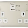 BG Nickel Double 13A Switched Socket With USB X2 4.2A & White Inserts 2 BG Nickel Double 13A Switched Socket With USB X2 4.2A & White Inserts -Professional Electrical Lighting Store bg nickel double 13a switched socket with usb x2 4 2a white inserts5050765212953 01c