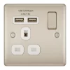 BG Nickel Single 13A Switched Socket With USB X2 & White Inserts 2 BG Nickel Single 13A Switched Socket With USB X2 & White Inserts -Professional Electrical Lighting Store bg nickel single 13a switched socket with usb x2 white inserts5050765114288 02c bq
