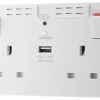 BG White 13A Raised Square Switched Double WiFi Extender Socket With USB 2 BG White 13A Raised Square Switched Double WiFi Extender Socket With USB -Professional Electrical Lighting Store bg white 13a raised square switched double wifi extender socket with usb5050765154581 01c