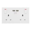 BG White Double 13A Switched Socket With USB X2 3.1A & White Inserts 2 BG White Double 13A Switched Socket With USB X2 3.1A & White Inserts -Professional Electrical Lighting Store bg white double 13a switched socket with usb x2 3 1a white inserts5050765213523 02c bq