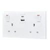 BG White Double 13A Switched Socket With USB X2 4.2A & White Inserts 1 BG White Double 13A Switched Socket With USB X2 4.2A & White Inserts -Professional Electrical Lighting Store bg white double 13a switched socket with usb x2 4 2a white inserts5050765171335 01c bq