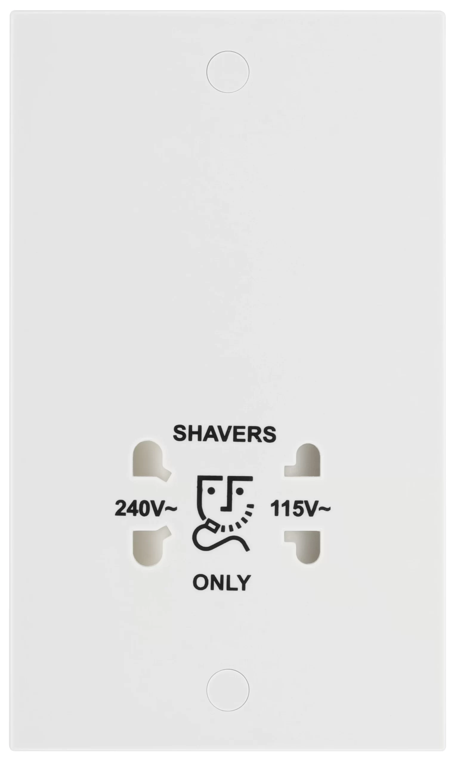 BG White Double Screwed Shaver Socket 4 BG White Double Screwed Shaver Socket - Image 2