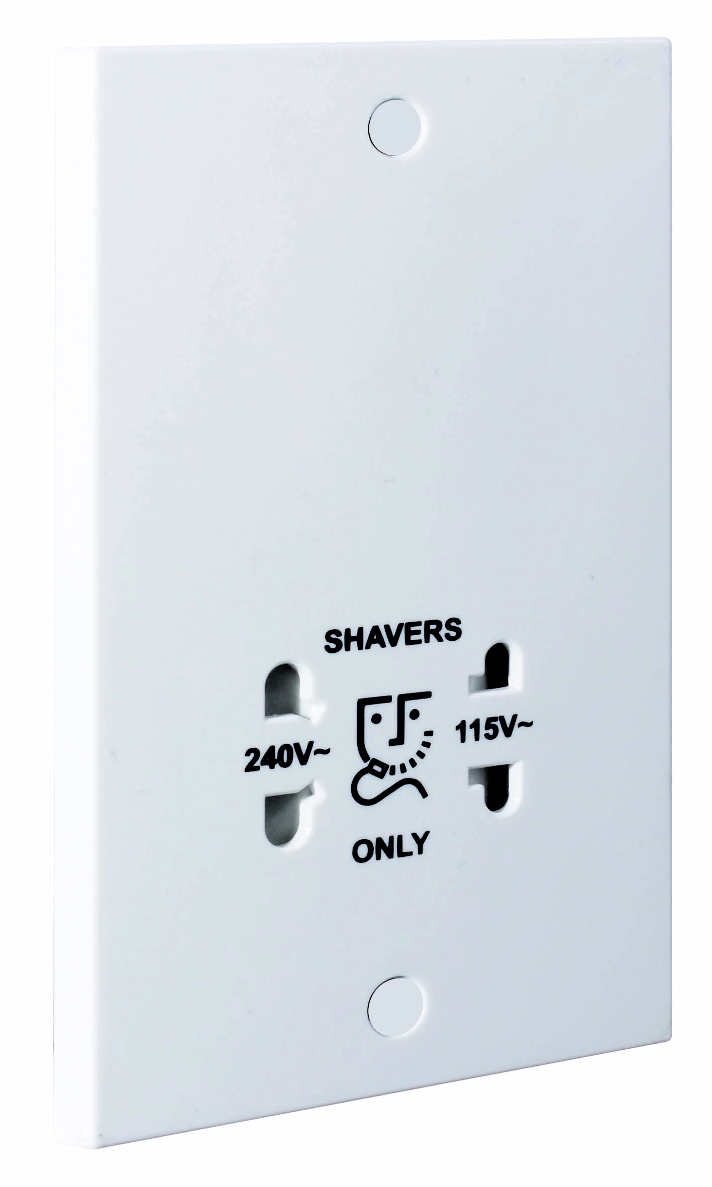 BG White Double Screwed Shaver Socket 5 BG White Double Screwed Shaver Socket - Image 3