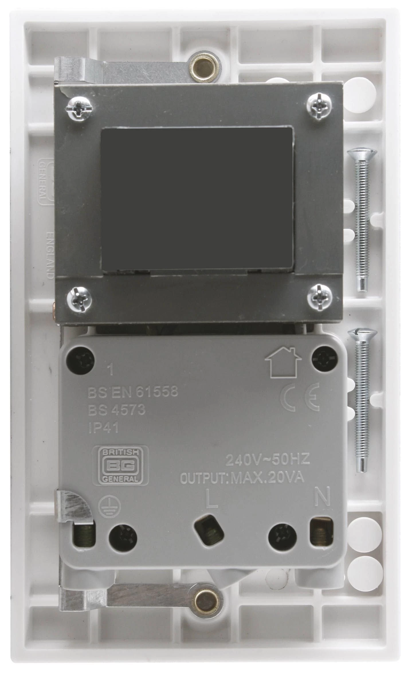 BG White Double Screwed Shaver Socket 6 BG White Double Screwed Shaver Socket - Image 4