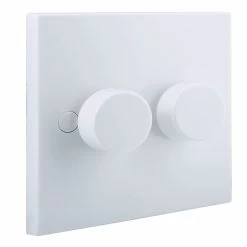 BG White Profile Double 2 Way 400W Dimmer Switch -Professional Electrical Lighting Store bg white profile double 2 way 400w dimmer switch5021166982004 03c bq