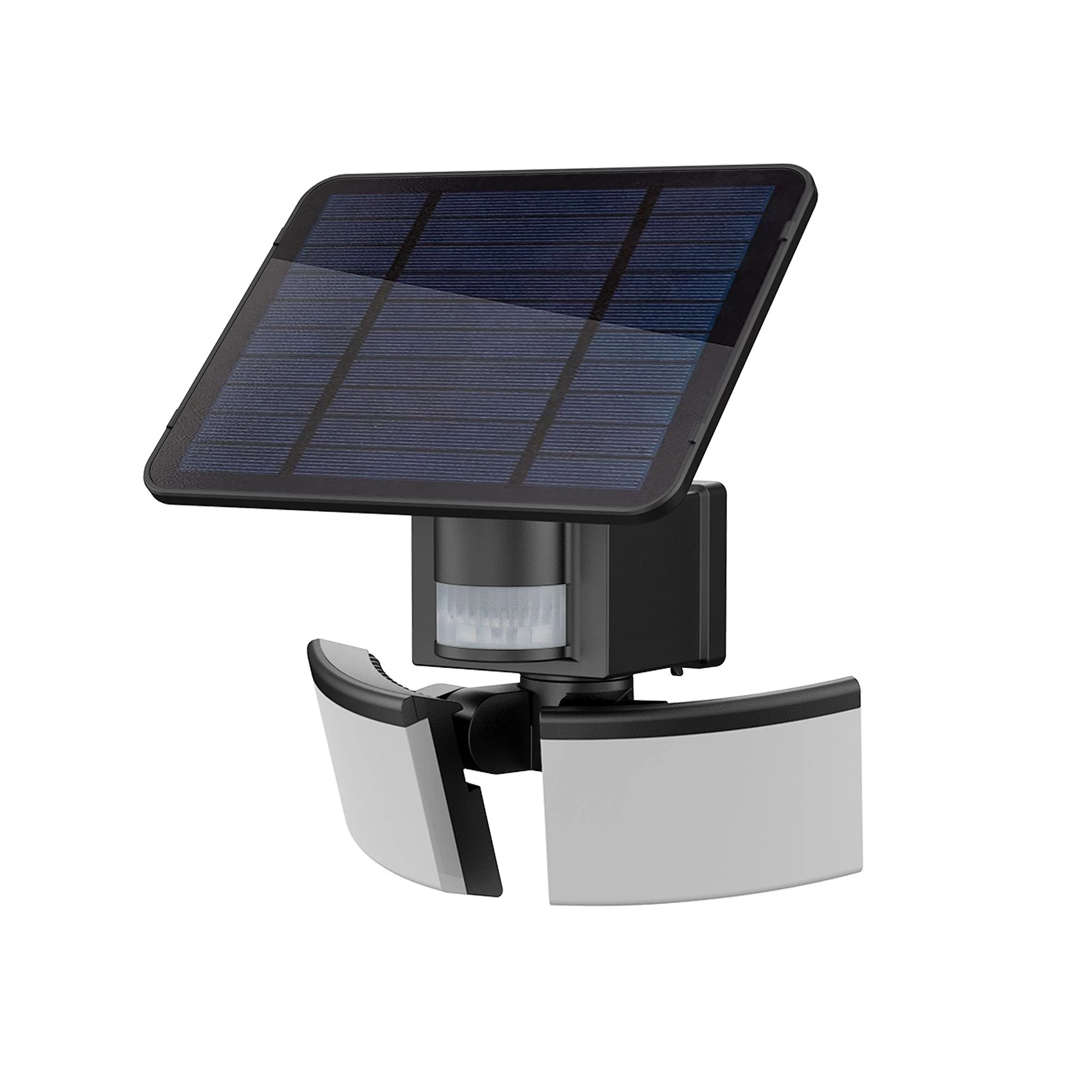 Black Solar-powered Cold White Integrated LED Floodlight 800lm 3 Black Solar-powered Cold White Integrated LED Floodlight 800lm