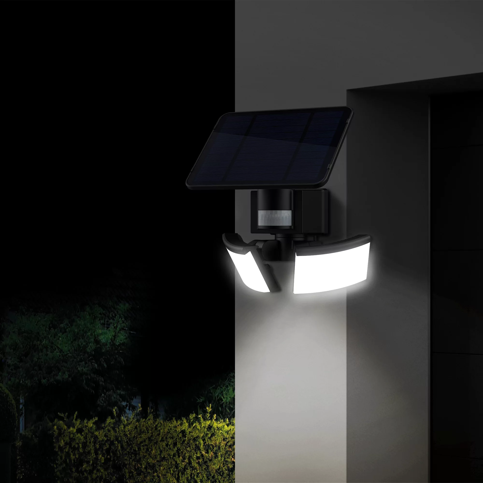 Black Solar-powered Cold White Integrated LED Floodlight 800lm 8 Black Solar-powered Cold White Integrated LED Floodlight 800lm - Image 6