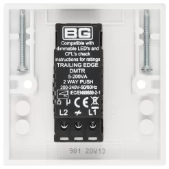 British General Profile Single 2 Way 200W Dimmer Switch -Professional Electrical Lighting Store british general profile single 2 way 200w dimmer switch5050765231640 04c bq