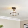 Broderick Glass & Steel Transparent Copper Effect Ceiling Light 1 Broderick Glass & Steel Transparent Copper Effect Ceiling Light -Professional Electrical Lighting Store broderick glass steel transparent copper effect ceiling light5014838994016 01i bq