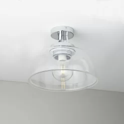 Bugue Chrome Effect Bathroom Ceiling Light