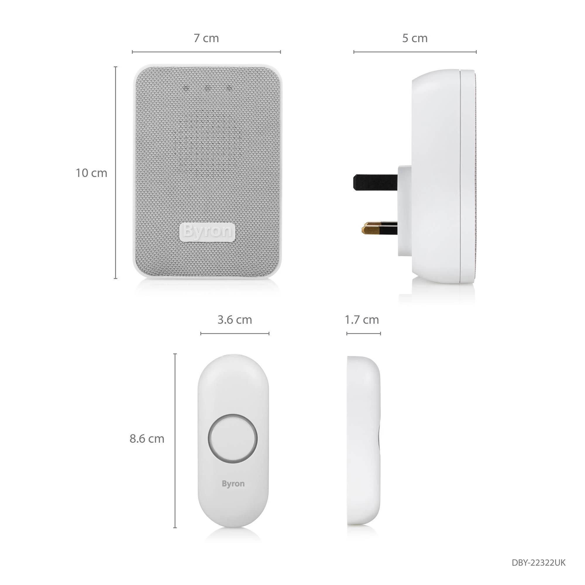 Byron Grey & White Wireless Door Chime Kit With Transformer Not Required DBY-22322BS-KF 8 Byron Grey & White Wireless Door Chime Kit With Transformer Not Required DBY-22322BS-KF - Image 6