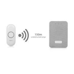 Byron Grey & White Wireless Door Chime Kit With Transformer Not Required DBY-22322BS-KF 11 Byron Grey & White Wireless Door Chime Kit With Transformer Not Required DBY-22322BS-KF -Professional Electrical Lighting Store byron grey white wireless door chime kit with transformer not required dby 22322bs kf8712836977686 36c bq
