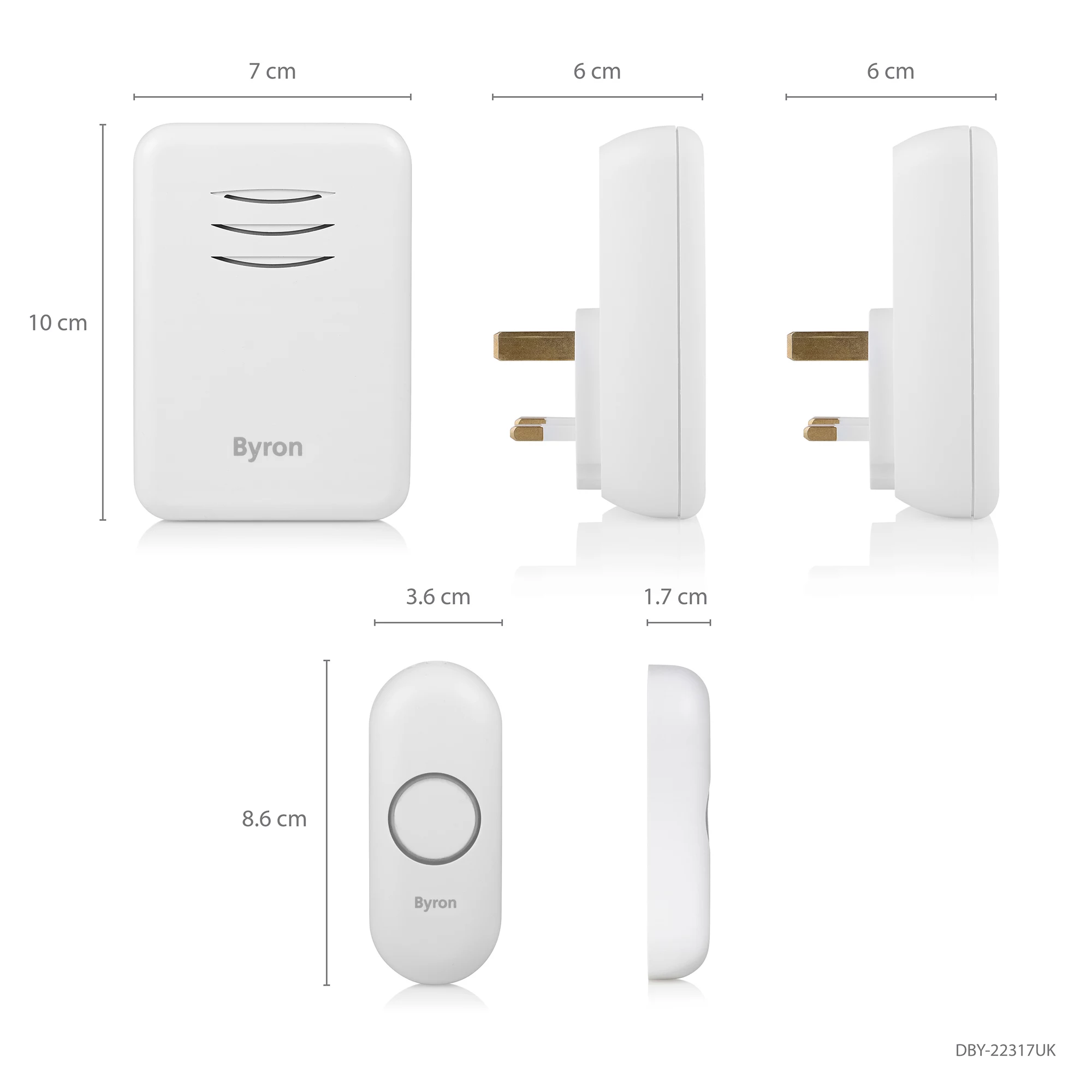 Byron White Wireless Door Chime Kit DBY-22317UK 7 Byron White Wireless Door Chime Kit DBY-22317UK - Image 5