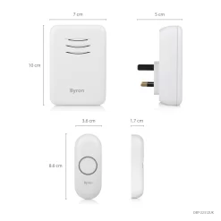 Byron White Wireless Door Chime Kit With Transformer Not Required DBY-22312BS-KF 11 Byron White Wireless Door Chime Kit With Transformer Not Required DBY-22312BS-KF -Professional Electrical Lighting Store byron white wireless door chime kit with transformer not required dby 22312bs kf8712836977532 01t bq