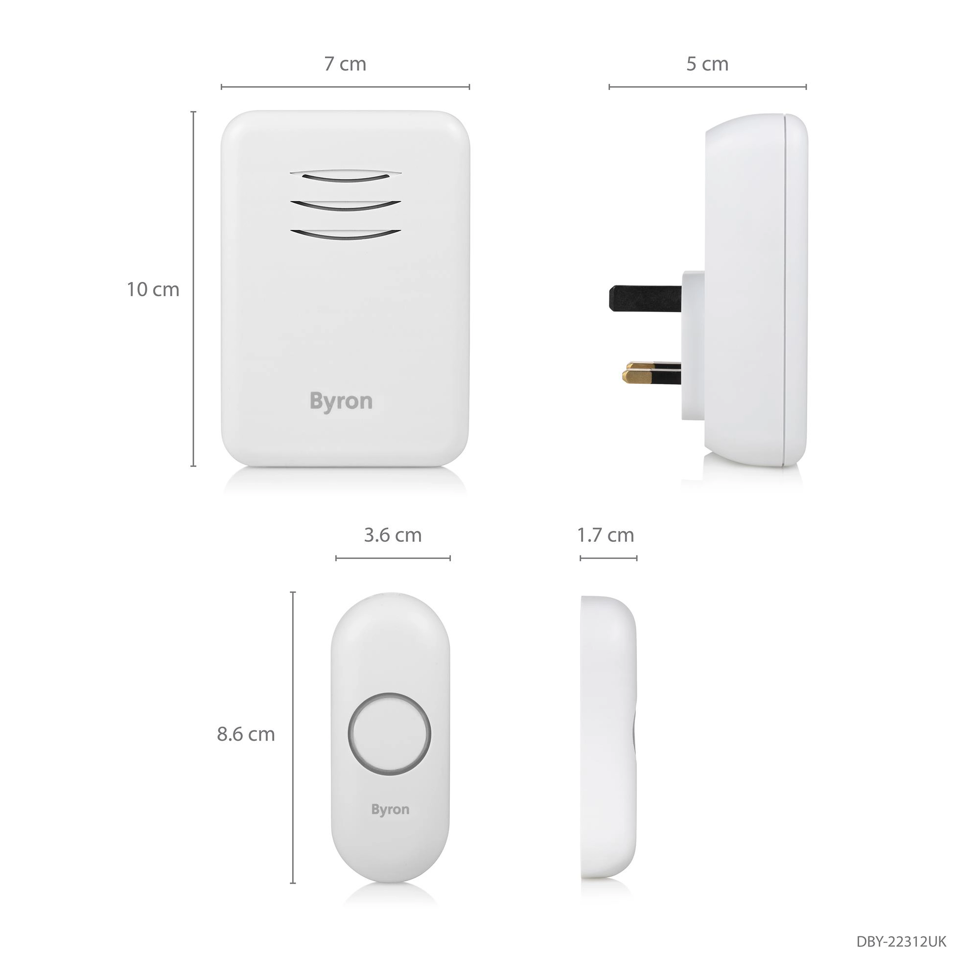 Byron White Wireless Door Chime Kit With Transformer Not Required DBY-22312BS-KF 7 Byron White Wireless Door Chime Kit With Transformer Not Required DBY-22312BS-KF - Image 5