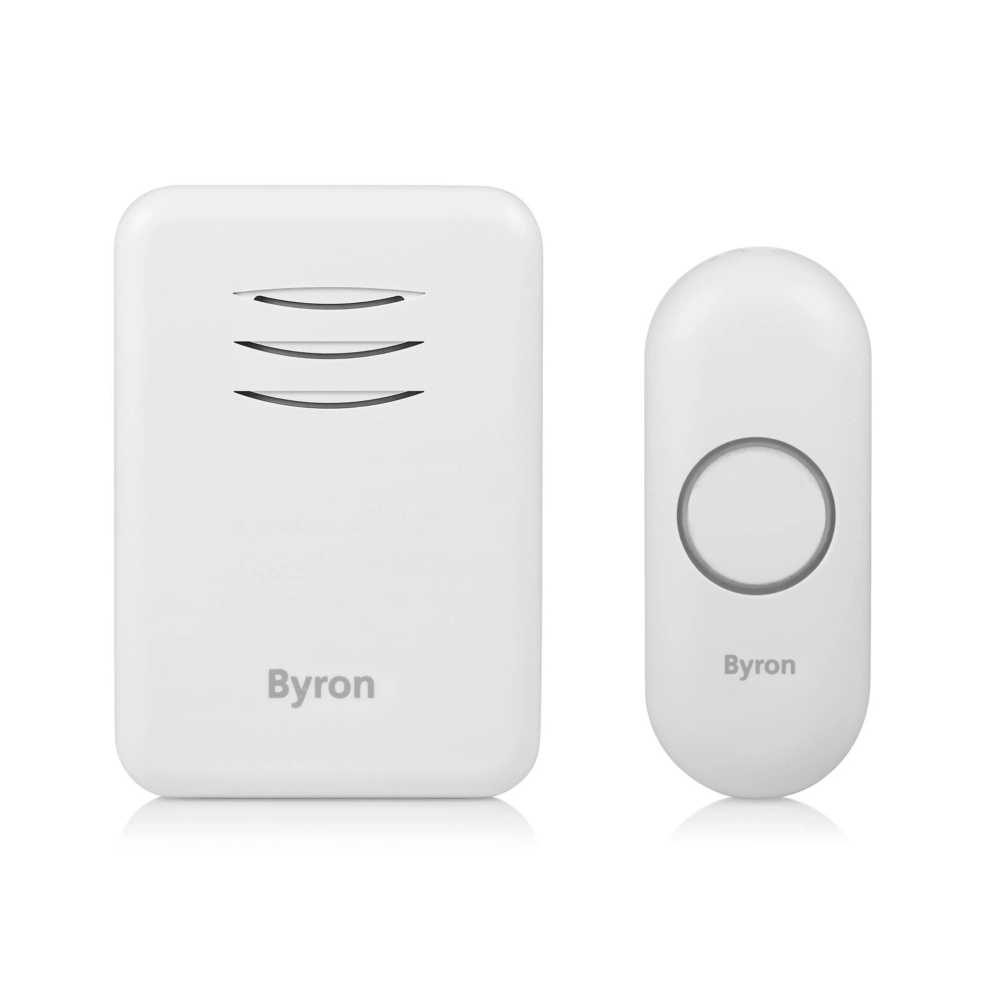 Byron White Wireless Door Chime Kit With Transformer Not Required DBY-22312BS-KF 3 Byron White Wireless Door Chime Kit With Transformer Not Required DBY-22312BS-KF