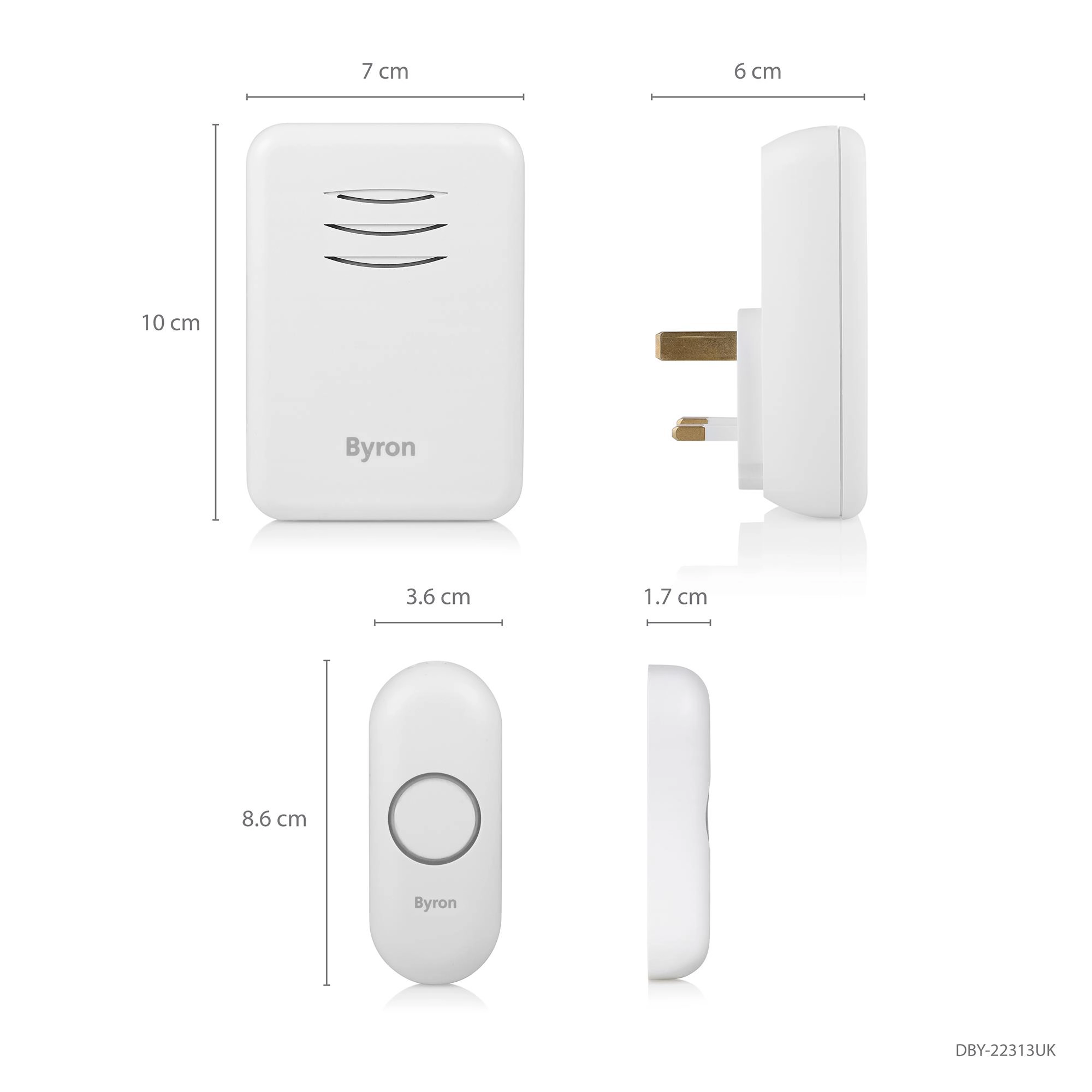 Byron White Wireless Door Chime Kit With Transformer Not Required DBY-22313BS-KF 7 Byron White Wireless Door Chime Kit With Transformer Not Required DBY-22313BS-KF - Image 5