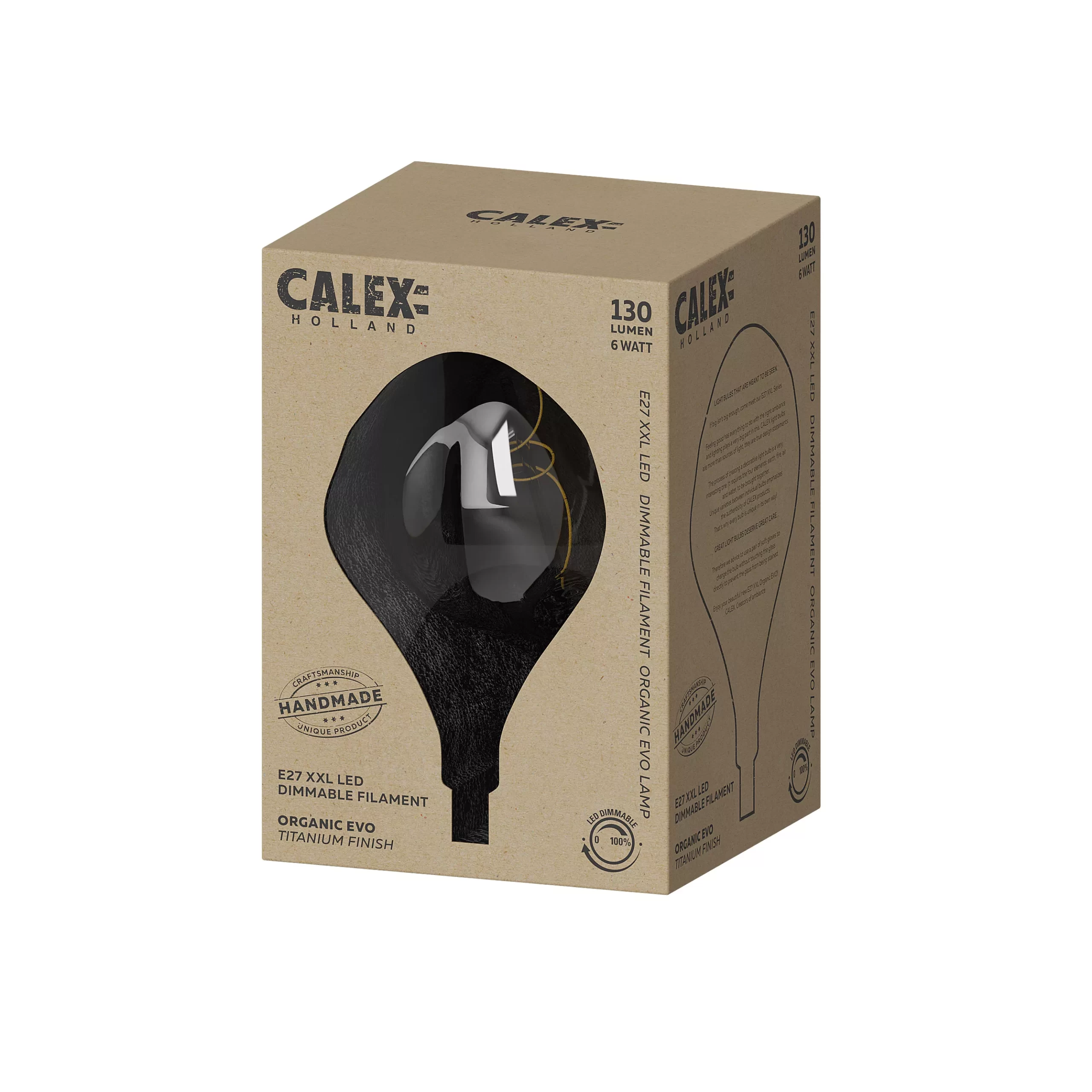 CALEX EVO E27 6W 130lm Smoke Balloon Extra Warm White LED Dimmable Filament Light Bulb 4 CALEX EVO E27 6W 130lm Smoke Balloon Extra Warm White LED Dimmable Filament Light Bulb - Image 2