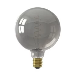 CALEX Flexible E27 4W 100lm Smoke Globe Extra Warm White LED Dimmable Filament Light Bulb