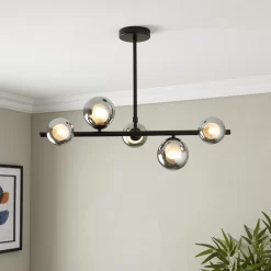 Cole Black 5 Lamp Pendant Ceiling Light