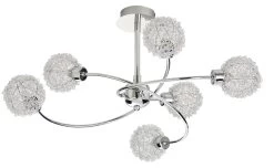 Colours Caelus Brushed Metal Silver Chrome Effect 6 Lamp Ceiling Light 9 Colours Caelus Brushed Metal Silver Chrome Effect 6 Lamp Ceiling Light -Professional Electrical Lighting Store colours caelus brushed metal silver chrome effect 6 lamp ceiling light3663602802051 01bq