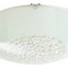 Colours Gaia Brushed Glass & Metal White 2 Lamp Ceiling Light