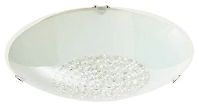 Colours Gaia Brushed Glass & Metal White 2 Lamp Ceiling Light 3 Colours Gaia Brushed Glass & Metal White 2 Lamp Ceiling Light