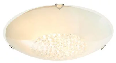Colours Gaia Brushed Glass & Metal White 2 Lamp Ceiling Light 4 Colours Gaia Brushed Glass & Metal White 2 Lamp Ceiling Light - Image 2