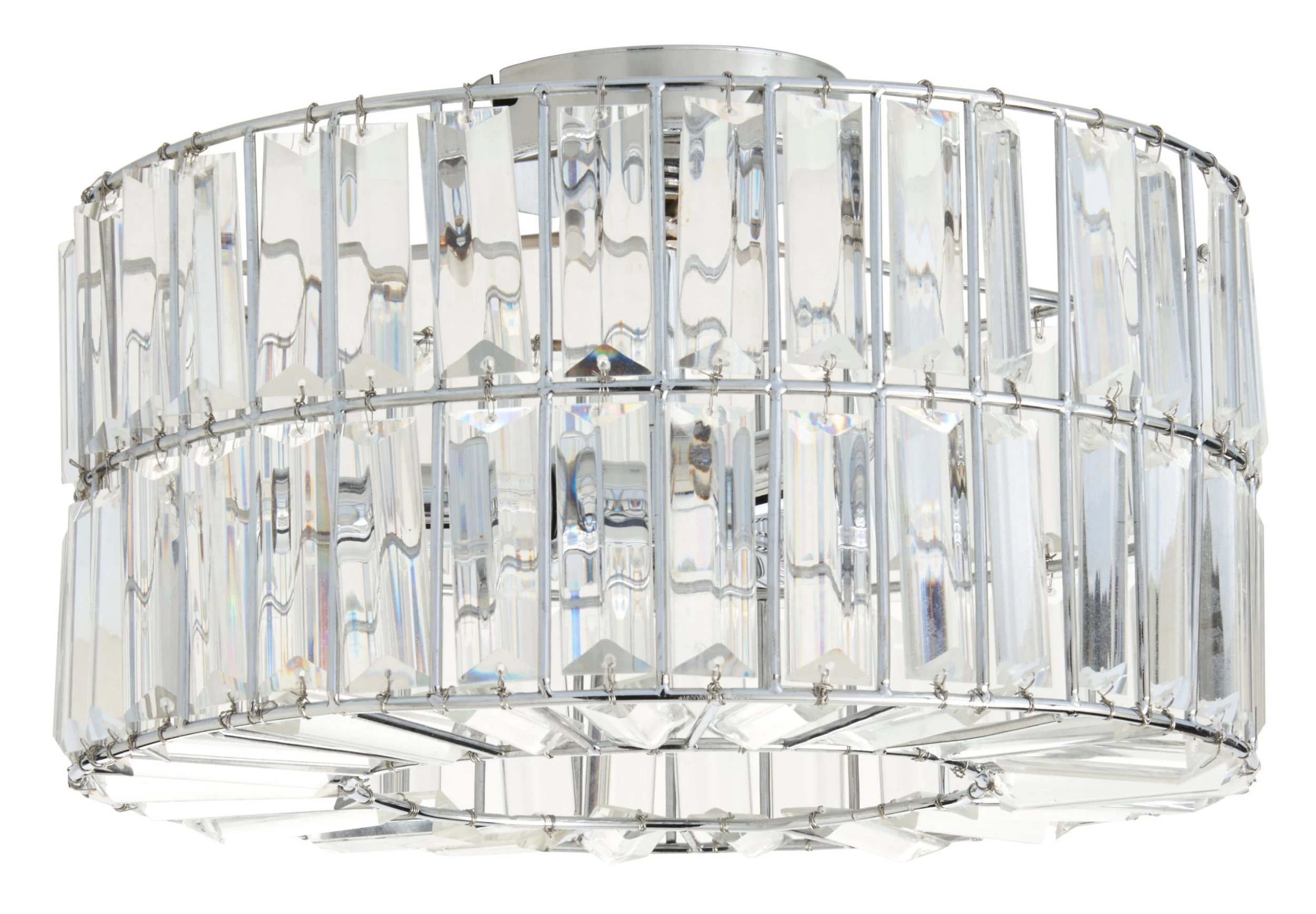 Colours Parcae Brushed Glass & Metal Chrome Effect 3 Lamp Ceiling Light 7 Colours Parcae Brushed Glass & Metal Chrome Effect 3 Lamp Ceiling Light - Image 5