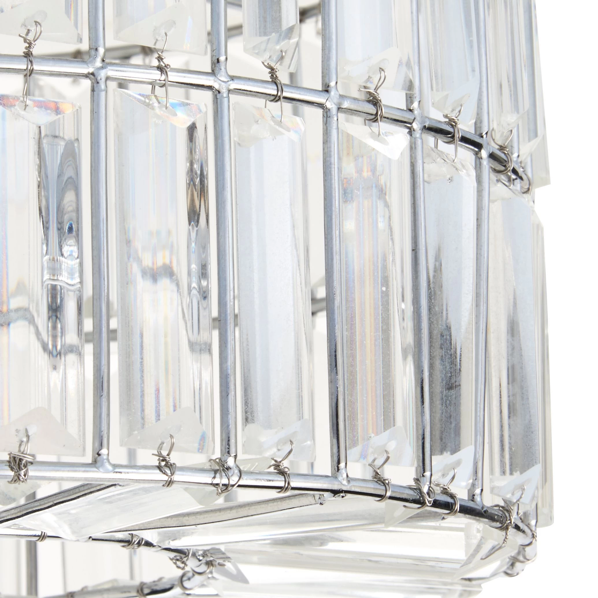 Colours Parcae Brushed Glass & Metal Chrome Effect 3 Lamp Ceiling Light 8 Colours Parcae Brushed Glass & Metal Chrome Effect 3 Lamp Ceiling Light - Image 6