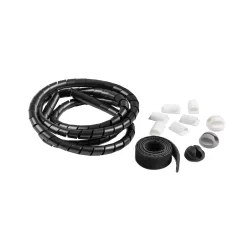 D-Line Black 4 Piece Cable Tidy Kit