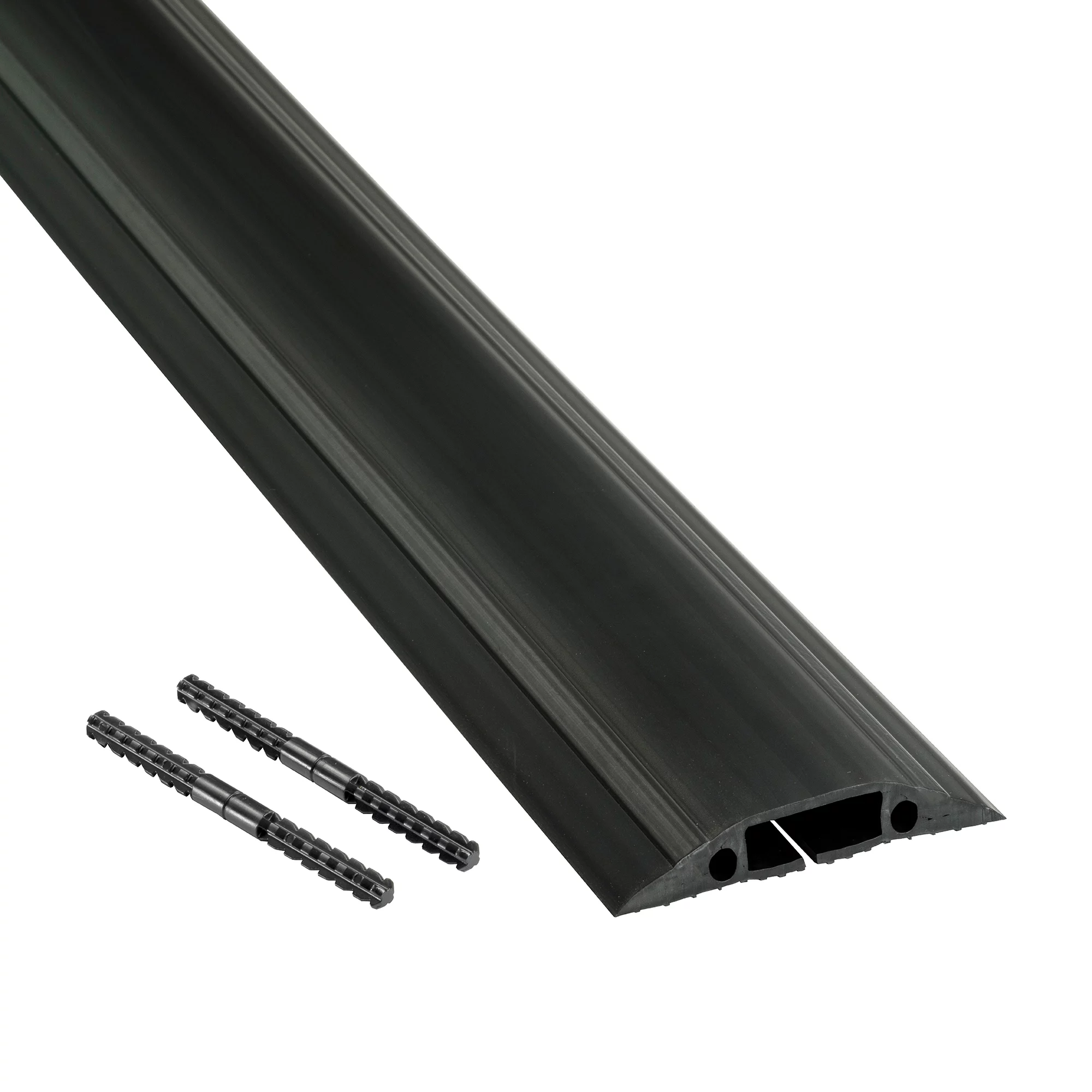 D-Line Black Floor Cable Cover, (L)1.8m 3 D-Line Black Floor Cable Cover, (L)1.8m