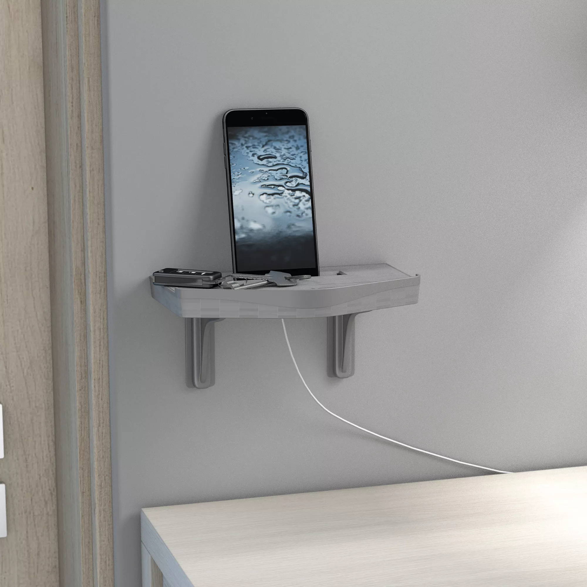 D-Line Grey Cable Tidy Shelf 5 D-Line Grey Cable Tidy Shelf - Image 3