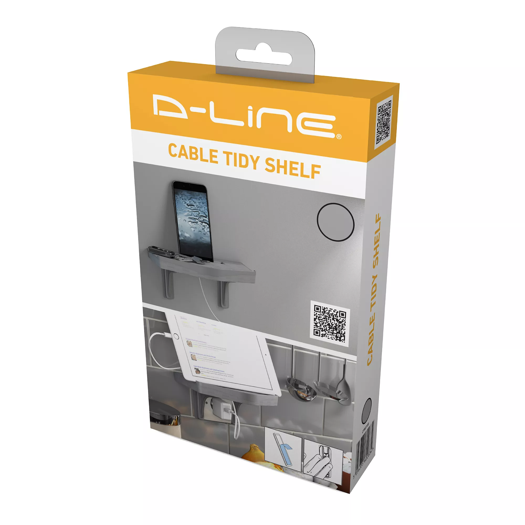 D-Line Grey Cable Tidy Shelf 4 D-Line Grey Cable Tidy Shelf - Image 2