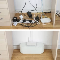 D-Line Large White Cable Tidy Unit 18 D-Line Large White Cable Tidy Unit -Professional Electrical Lighting Store d line large white cable tidy unit5060226644322 03i