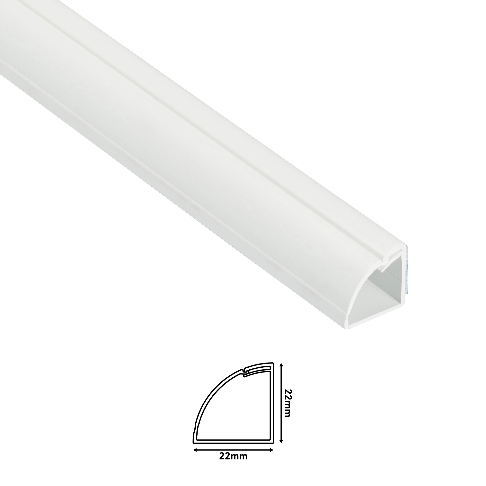 D-Line White 11 Piece Trunking Kit (D)22mm, (W)22mm 6 D-Line White 11 Piece Trunking Kit (D)22mm, (W)22mm - Image 4
